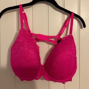 Smart Sexy Pink Lace Strappy Bra 42D Full Coverage Underwire Support